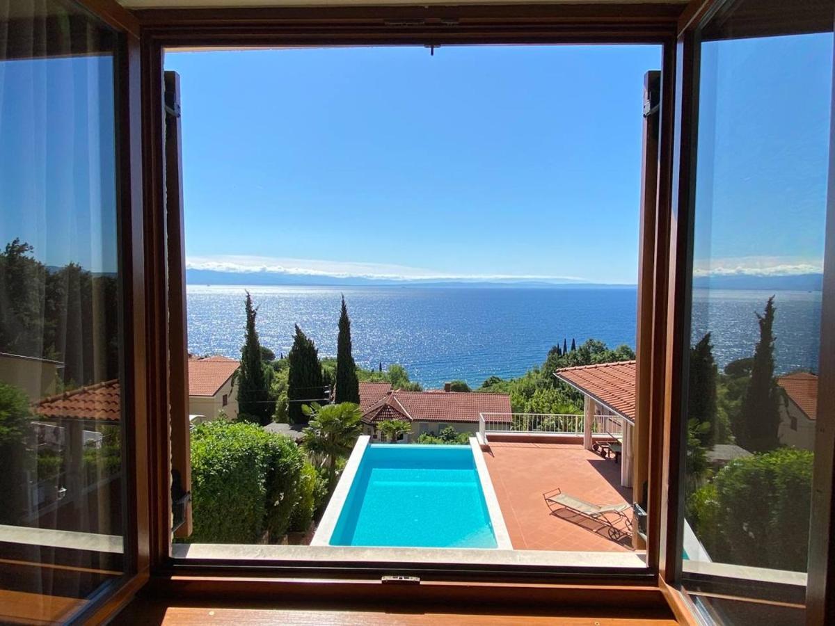 Villa Lovran - 150M To The Beach - Infinity Pool - Incredible Sea View - Fitness Room Buitenkant foto
