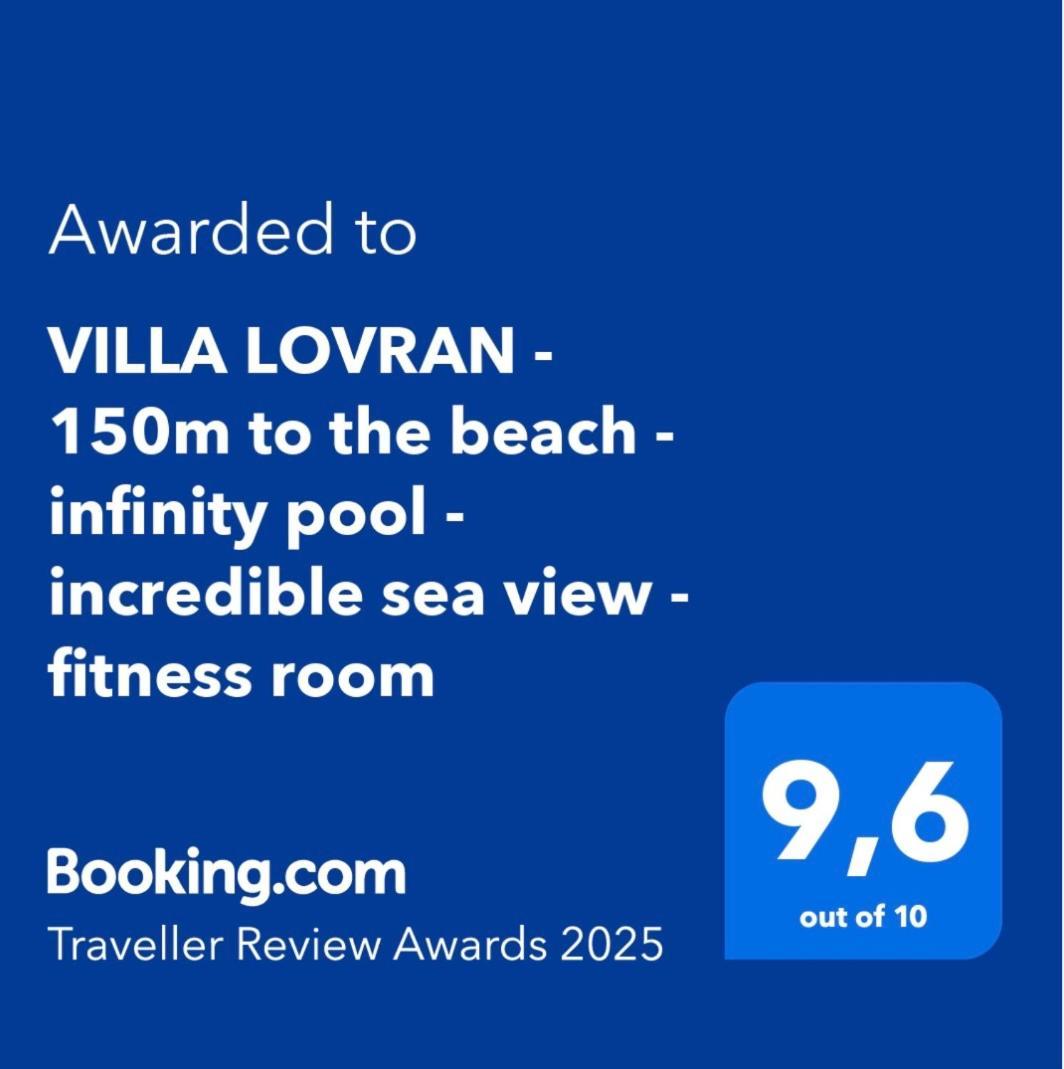 Villa Lovran - 150M To The Beach - Infinity Pool - Incredible Sea View - Fitness Room Buitenkant foto