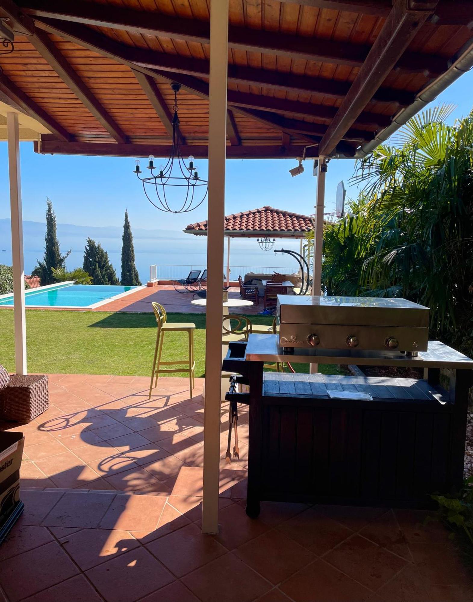 Villa Lovran - 150M To The Beach - Infinity Pool - Incredible Sea View - Fitness Room Buitenkant foto