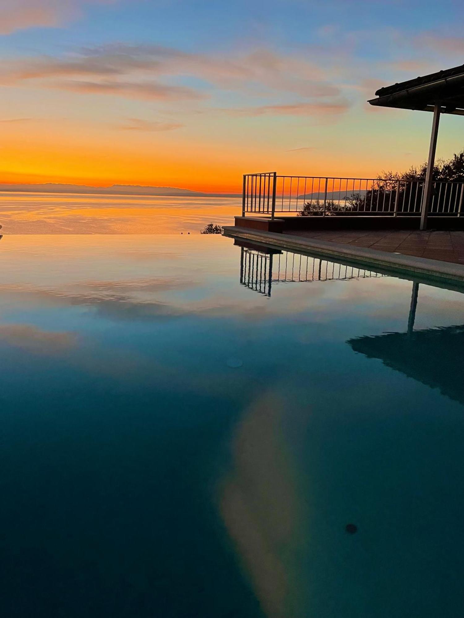 Villa Lovran - 150M To The Beach - Infinity Pool - Incredible Sea View - Fitness Room Buitenkant foto